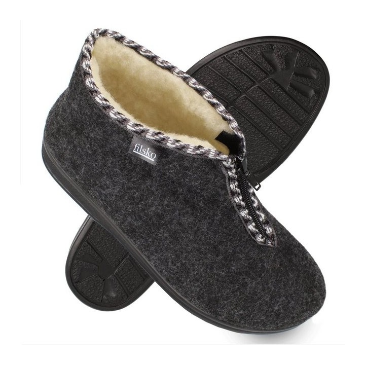 filsko Edsele Winter HausSchuhe für Damen Hausschuh Hüttenschuh aus Easy-Filz