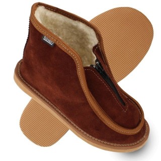 filsko Skier Veloursleder Hüttenschuhe Hausschuhe Damen & Herren Hausschuh aus Velours