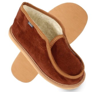 filsko Visby Veloursleder Mokassins Hausschuhe Damen & Herren Hausschuh Velours