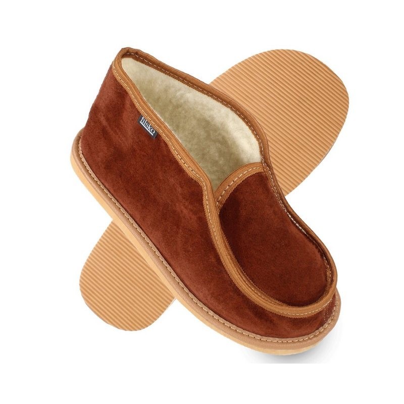 filsko Visby Veloursleder Mokassins Hausschuhe Damen & Herren Hausschuh Velours