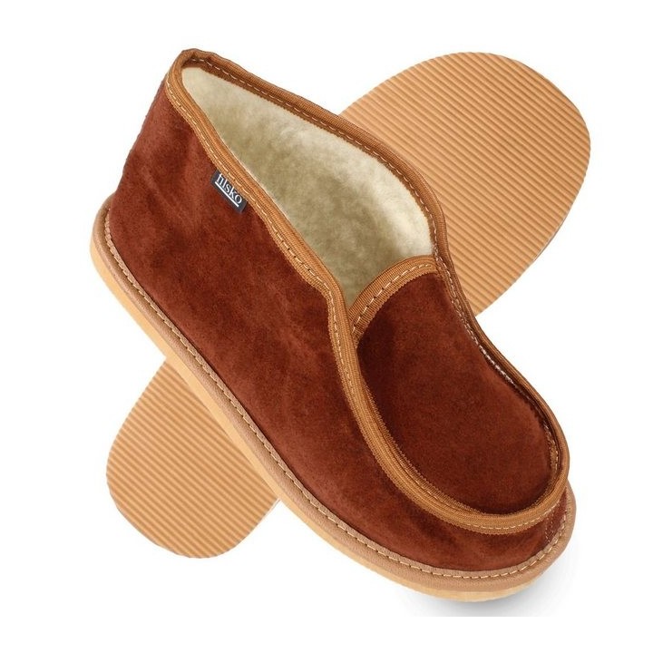 filsko Visby Veloursleder Mokassins Hausschuhe Damen & Herren Hausschuh Velours