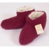 Licardo Hausschuhe Bettschuhe Wolle farbig bordeaux Hausschuh (1 Paar, 0-tlg) für warme Füße