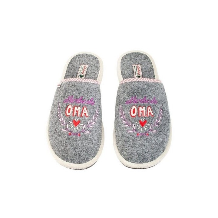 ADELHEID Allerbeste Oma Filzpantoffel Pantoffel