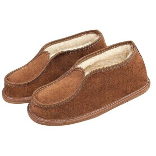 em-ka Damen Herren Leder Winter Hausschuhe Hüttenschuhe Mokassin Schafwolle Hausschuh Naturprodukt, Schurwolle, Lamwolle