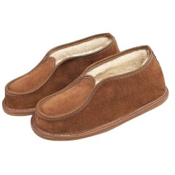 em-ka Damen Herren Leder Winter Hausschuhe Hüttenschuhe Mokassin Schafwolle Hausschuh Naturprodukt, Schurwolle, Lamwolle