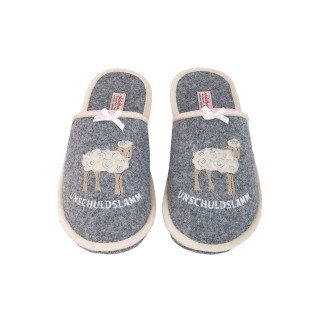 ADELHEID Unschuldslamm Filzpantoffel Pantoffel