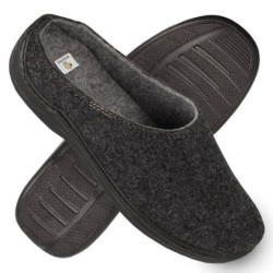 filsko Barco Herren Hausschuh Wollfilz, Slip-On, Straßenfeste Schuhsohle