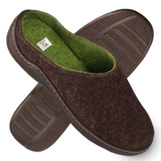 filsko Barco Herren Hausschuh Wollfilz, Slip-On, Straßenfeste Schuhsohle