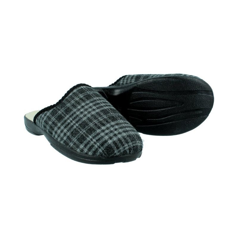filsko Moderne HausSchuhe Clogs mit fester Laufsohle Hausschuh mit Schafwolle gefüttert