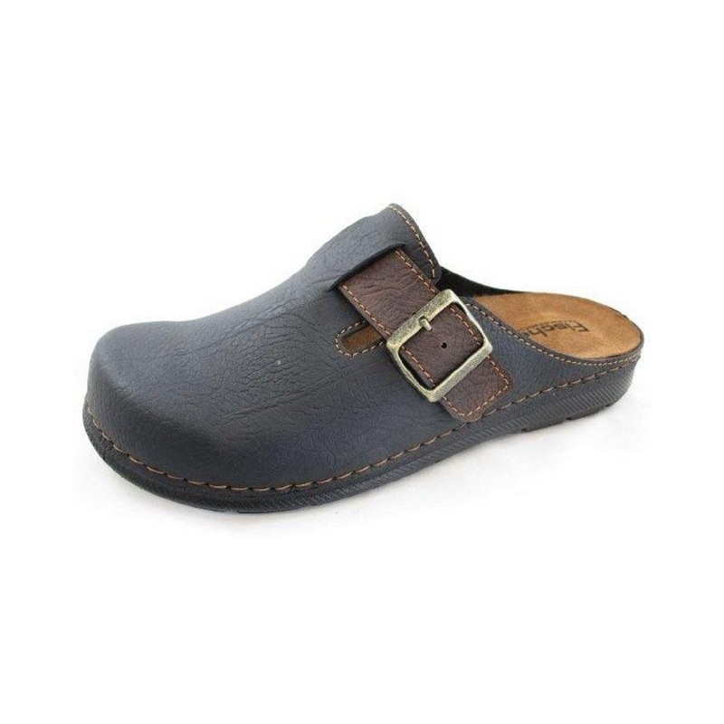 Fischer-Markenschuh Herren Schuhe Clog schwarz Hausschuh (058190)