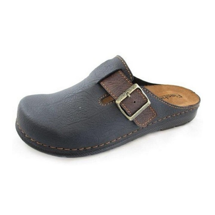 Fischer-Markenschuh Herren Schuhe Clog schwarz Hausschuh (058190)