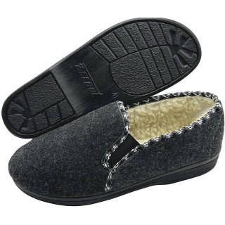 zelbut Damen Winter Hausschuhe Filz Hüttenschuhe Schafwolle Warm Gefüttert Hausschuh Schurwolle