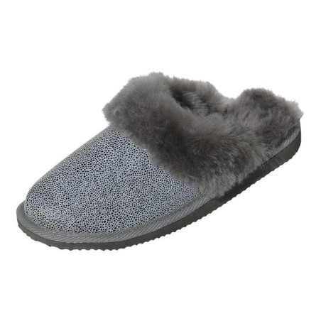 Hollert Malibu Glitzer Pantoffel dick gefüttert, aus echtem Leder, Merino Lammfell