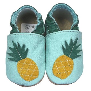 HOBEA-Germany Krabbelschuhe Ananas 20/21 (12 - 18 Monate) Krabbelsohle Krabbelschuh handgefertigt in der EU