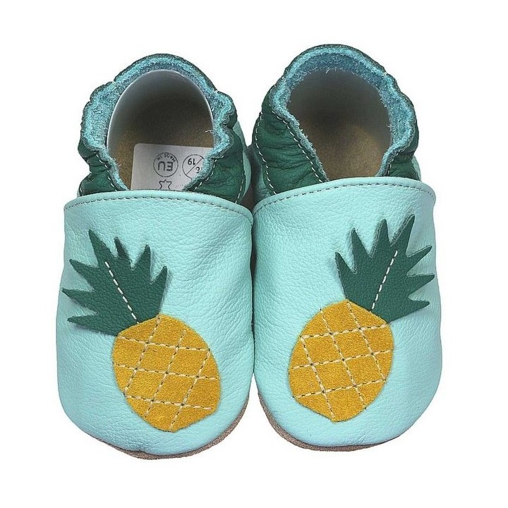 HOBEA-Germany Krabbelschuhe Ananas 20/21 (12 - 18 Monate) Krabbelsohle Krabbelschuh handgefertigt in der EU