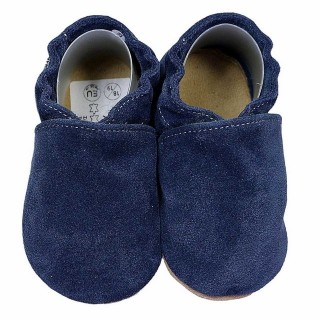 HOBEA-Germany Krabbelschuhe dunkelblau 26/27 (2½ - 3 Jahre) Krabbelsohle Krabbelschuh handgefertigt in der EU