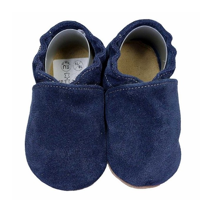 HOBEA-Germany Krabbelschuhe dunkelblau 26/27 (2½ - 3 Jahre) Krabbelsohle Krabbelschuh handgefertigt in der EU