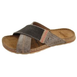 Fischer-Markenschuh Herren Lukas Kreuzband Pantolette Nuss Pantoffel (080174)