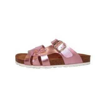 Y5 Why Five Damen Multiband Bio-Pantolette Rosa Hausschuh