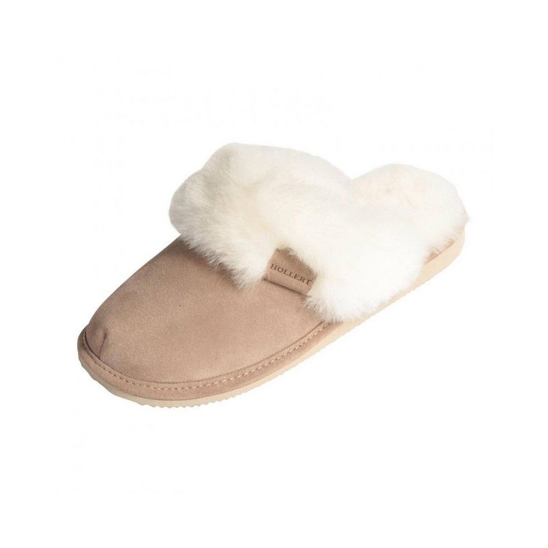 Hollert Pantoffel Damen Puschen Malibu Hausschuhe Merino Schaffell Echtleder