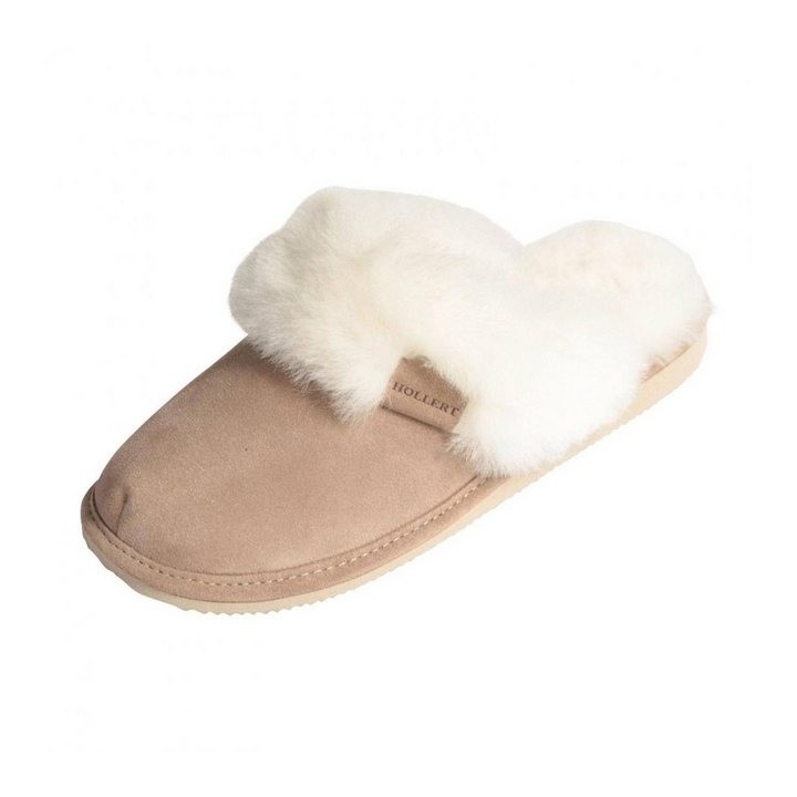 Hollert Pantoffel Damen Puschen Malibu Hausschuhe Merino Schaffell Echtleder