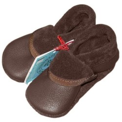 POLOLO Pololo Klassik Krabbelschuhe Schläppchen öko Leder Naturf. gegerbt Krabbelschuh