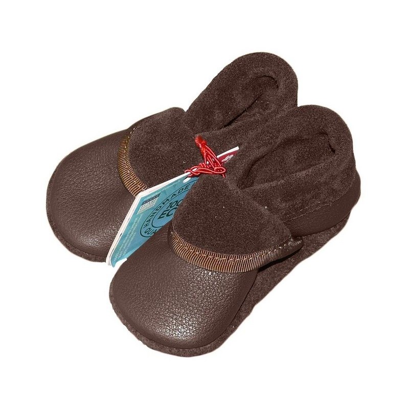 POLOLO Pololo Klassik Krabbelschuhe Schläppchen öko Leder Naturf. gegerbt Krabbelschuh