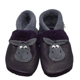 Pantolinos Krabbelschuhe Pantolinos Esel Hausschuhe Ökoleder Grün Krabbelschuh