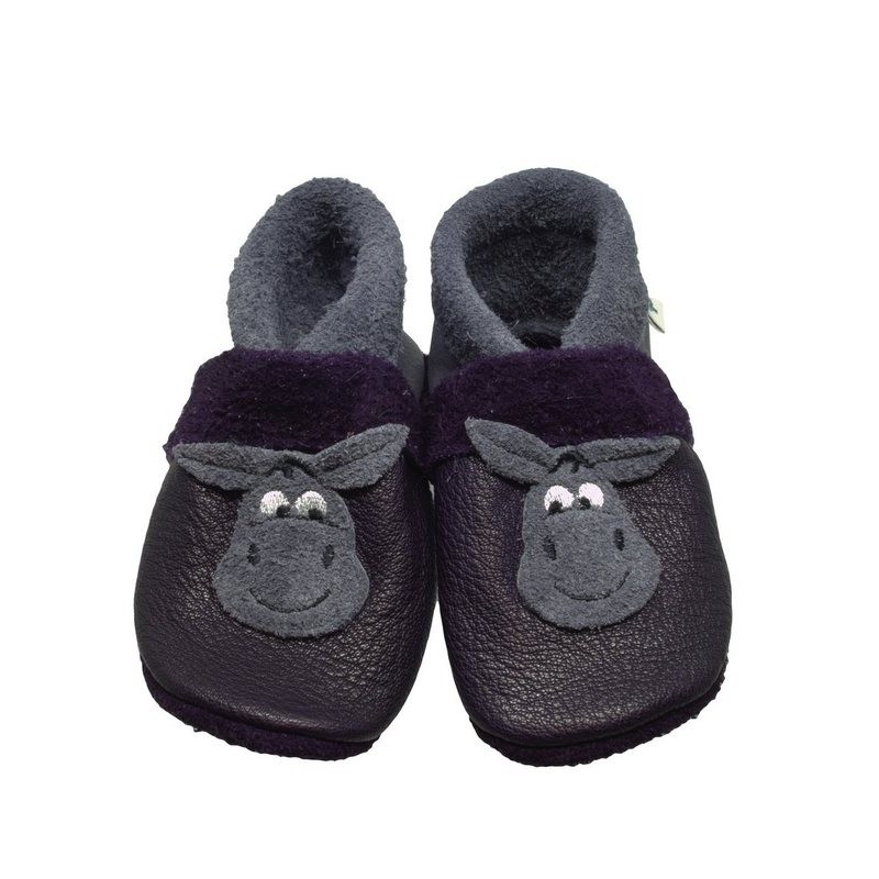 Pantolinos Krabbelschuhe Pantolinos Esel Hausschuhe Ökoleder Grün Krabbelschuh