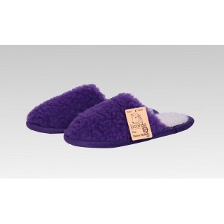 Licardo Hausschuhe Pantoffel Wolle farbig lila Hausschuh (1 Paar, 0-tlg) für warme Füße