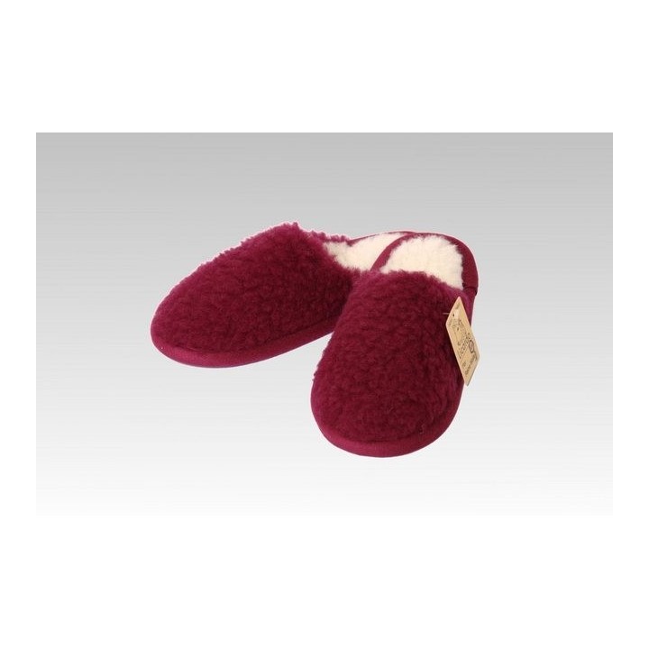 Licardo Hausschuhe Pantoffel Wolle farbig bordeaux Hausschuh (1 Paar, 0-tlg) für warme Füße