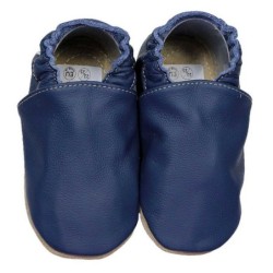 HOBEA-Germany Kitaschuhe blau 22/23 (1½ - 2 Jahre) Kautschuksohle Lauflernschuh