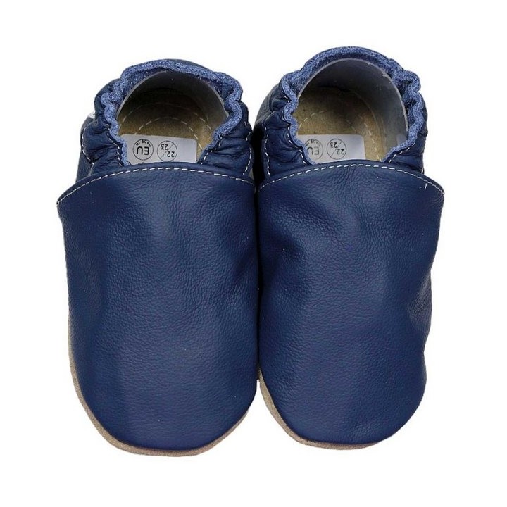 HOBEA-Germany Kitaschuhe blau 22/23 (1½ - 2 Jahre) Kautschuksohle Lauflernschuh