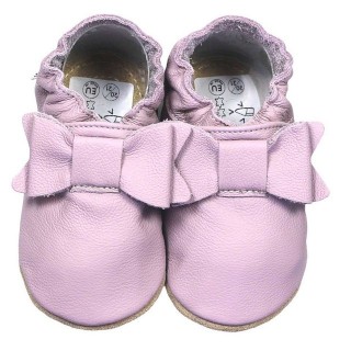 HOBEA-Germany Kitaschuhe Schleife pastell lila 22/23 (1½ - 2 Jahre) Kautschuksohle Lauflernschuh