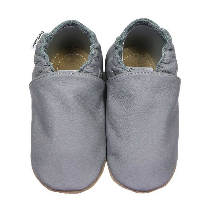 HOBEA-Germany Kitaschuhe dunkelgrau 20/21 (12 - 18 Monate) Kautschuksohle Lauflernschuh