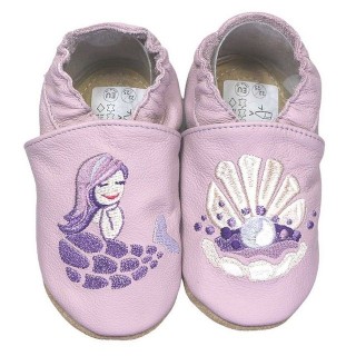 HOBEA-Germany Kitaschuhe Meerjungfrau lila 22/23 (1½ - 2 Jahre) Kautschuksohle Lauflernschuh