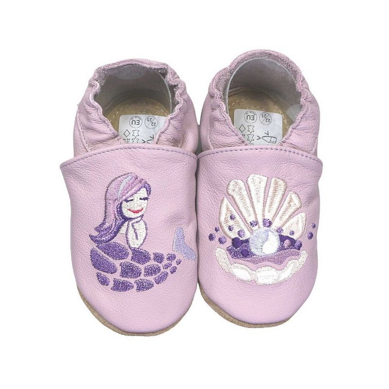 HOBEA-Germany Kitaschuhe Meerjungfrau lila 22/23 (1½ - 2 Jahre) Kautschuksohle Lauflernschuh