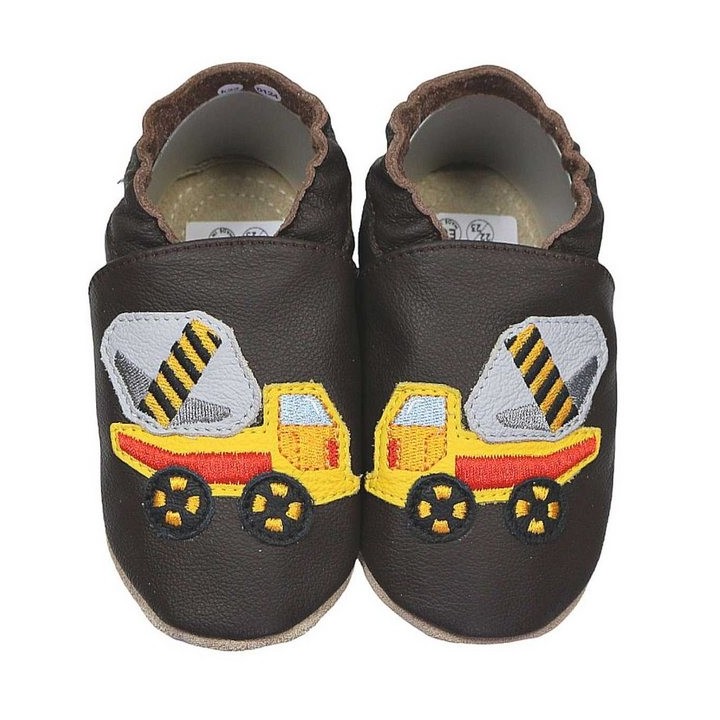 HOBEA-Germany Kitaschuhe Betonmischer braun 20/21 (12 - 18 Monate) Kautschuksohle Lauflernschuh