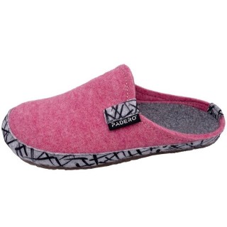 PADERO TONI-Striped Pantoffel Wollfilz Hausschuh