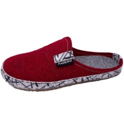 PADERO TONI-Striped Pantoffel Wollfilz Hausschuh