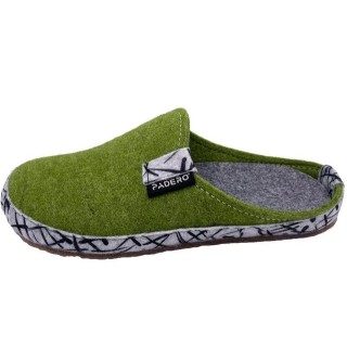 PADERO TONI-Striped Pantoffel Wollfilz Hausschuh
