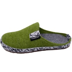 PADERO TONI-Striped Pantoffel Wollfilz Hausschuh