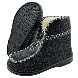 zelbut Winter Hausschuhe Filz Hüttenschuhe Schafwolle Gefüttert Pantoffeln Hausschuh Hausstiefel