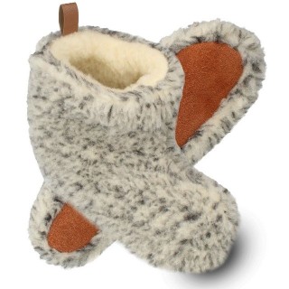 filsko Nordkapp Warme Wollsocken HausSchuhe für Damen und Herren Hausschuh mit wolle gefüttert