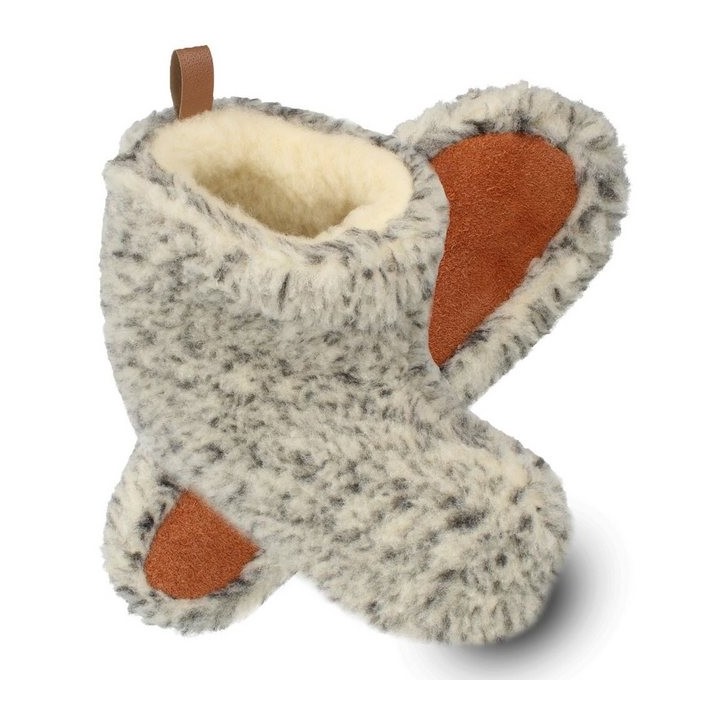 filsko Nordkapp Warme Wollsocken HausSchuhe für Damen und Herren Hausschuh mit wolle gefüttert