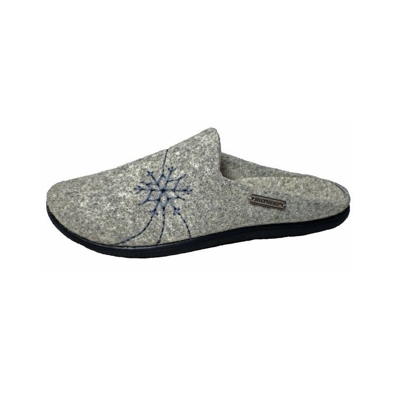Shepherd Shepherd 38/1706 Siri Hausschuhe Pantoffeln Fußbett grau Hausschuh