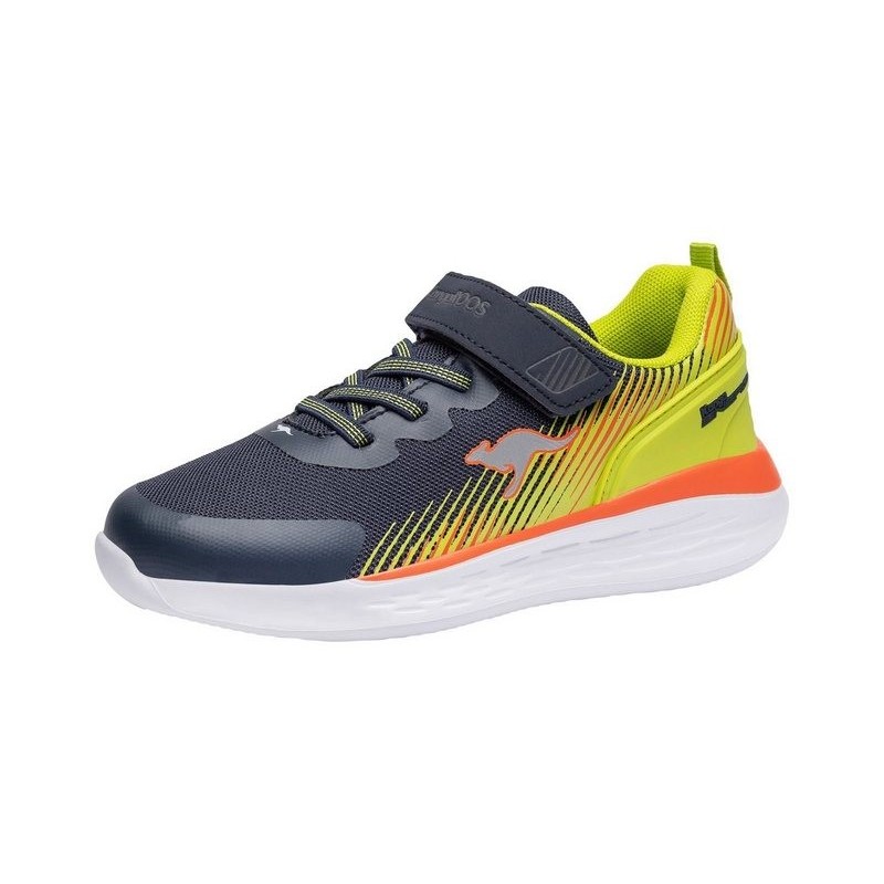 KangaROOS KangaROOS Kinder Sneaker KQ-Unique EV 18837-4054 DK NAVY/LIME Hallenschuh