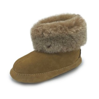 Hollert Hausschuh Unisex Hausschuhe Espaniol Echtleder Puschen Merino Schaffell