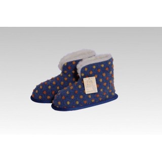 Licardo Hausschuhe Heimschuh HS 18 Wolle Noppen blau Hausschuh (1 Paar, 0-tlg) für warme Füße