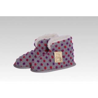 Licardo Hausschuhe Heimschuh HS 18 Wolle Noppen silber Hausschuh (1 Paar, 0-tlg) für warme Füße